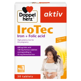 Illustration of the product packaging Doppelherz aktiv IroTec front view