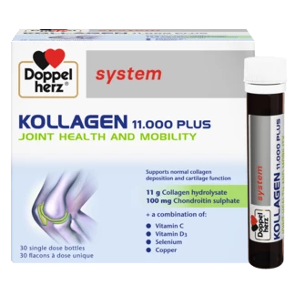 Illustration of the product packaging Doppelherz system KOLLAGEN 11.000 PLUS front view