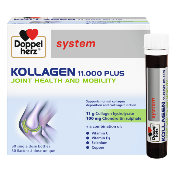 Illustration of the product packaging Doppelherz system KOLLAGEN 11.000 front view