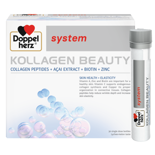 Illustration of the product packaging Doppelherz system KOLLAGEN BEAUTY front view