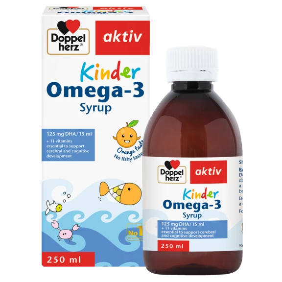 Doppelherz aktiv Kinder Omega-3 Syrup front view